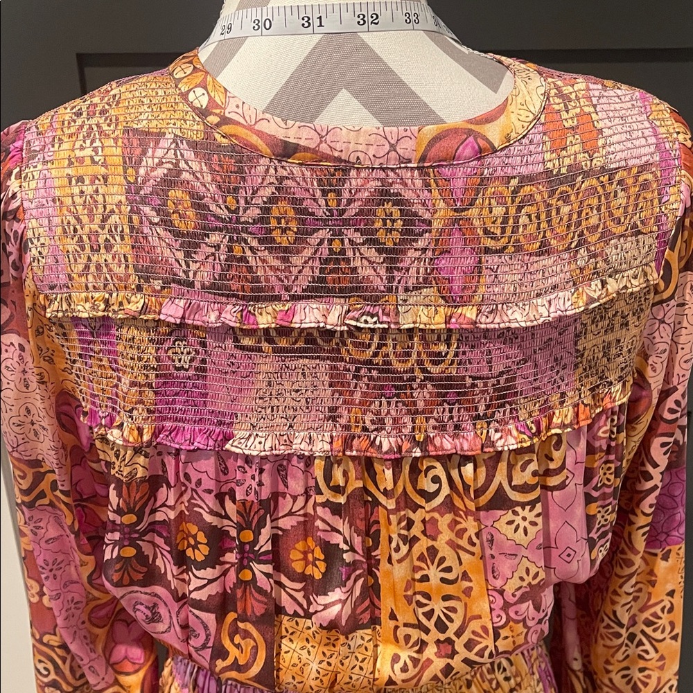 Anthropology Current Air Patchwork Long Sleeve Dr… - image 9